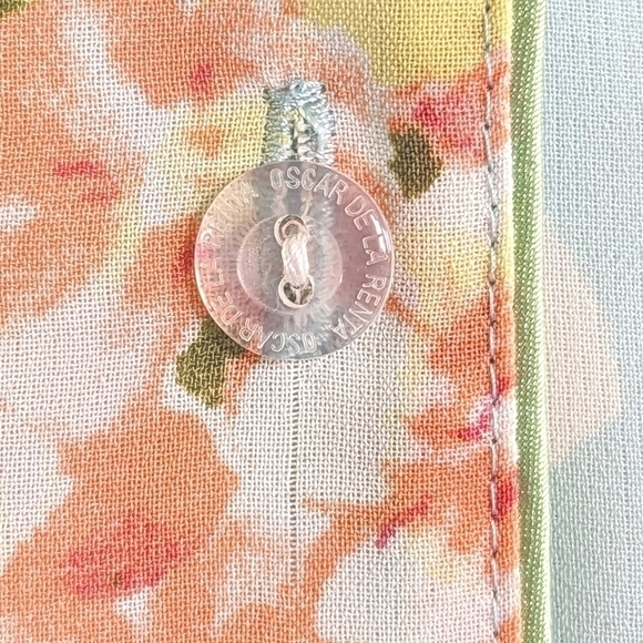 Oscar De La Renta Pink Label Floral Button Down Tank Vest in Blue Size XS - Picture 2 of 11